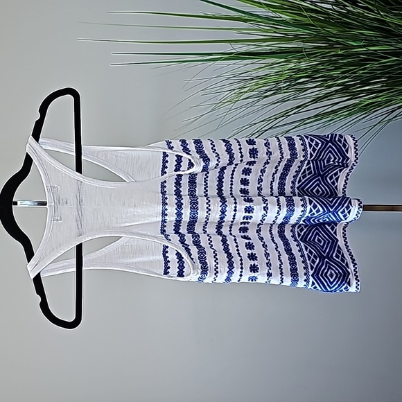 Sam Edelman Blue Embroidered Racerback Tank - Picture 5 of 9